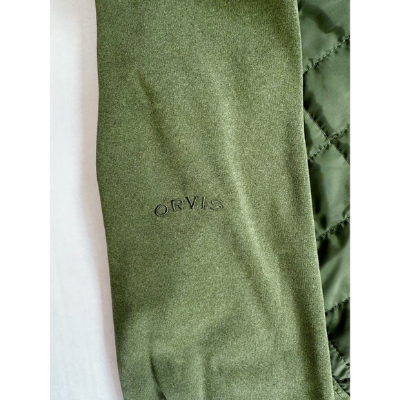 Orvis Men’s Full Zip Jacket Size Large Olive Green Quilted Lightweight - Picture 9 of 9
